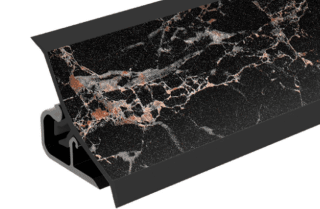 плинтус для столешниц 20*20*3,0 м Мрамор черный 284 MRK 120-1341