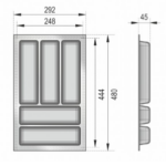 BRD Блок для столовых приборов основной КОНСТАНТА PC14/W/292x480 белый