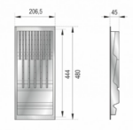 BRD Блок для ножей PC15/GRPH/206x480 графит