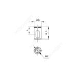 Бочонок для стяжки конической GN150.8, d.8мм, h.14,5мм, M5, отделка цинк (заказ)
