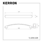 KR S-2261-128 ручка-скоба 128 мм хром полированный