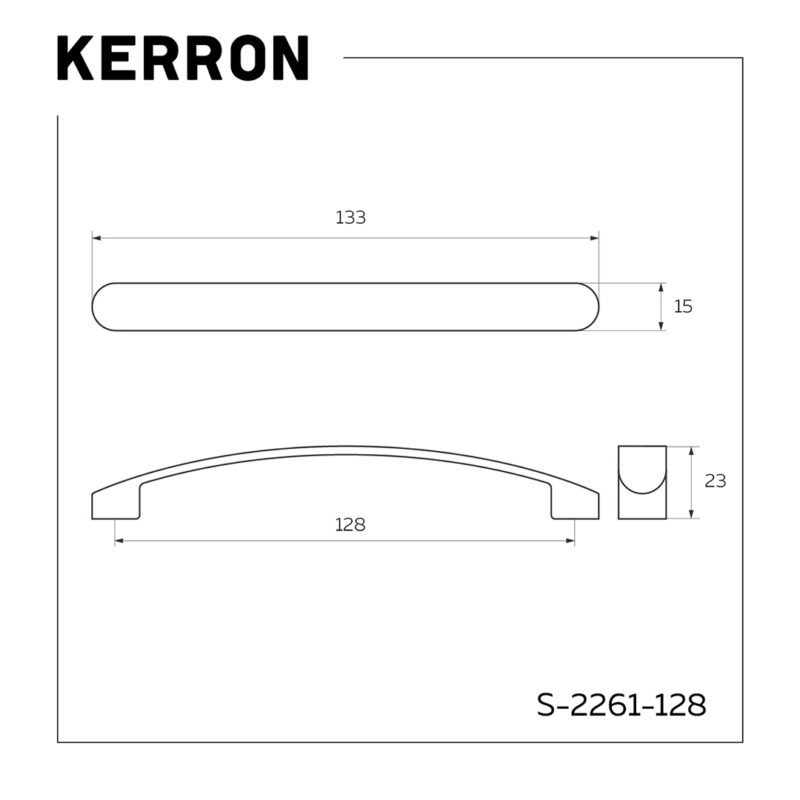 KR S-2261-128 ручка-скоба 128 мм хром полированный
