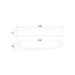 BRD RS191BSN.4 ручка-скоба 128 мм атласный сатиновый никель