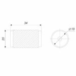 BRD RC285BL.4 ручка кнопка черный матовый