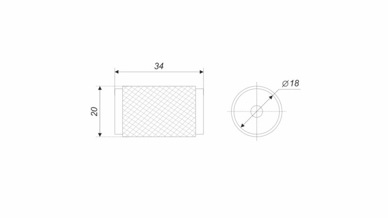 BRD RC285BL.4 ручка кнопка черный матовый