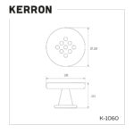 KR K-1060 ручка кнопка   хром полированный