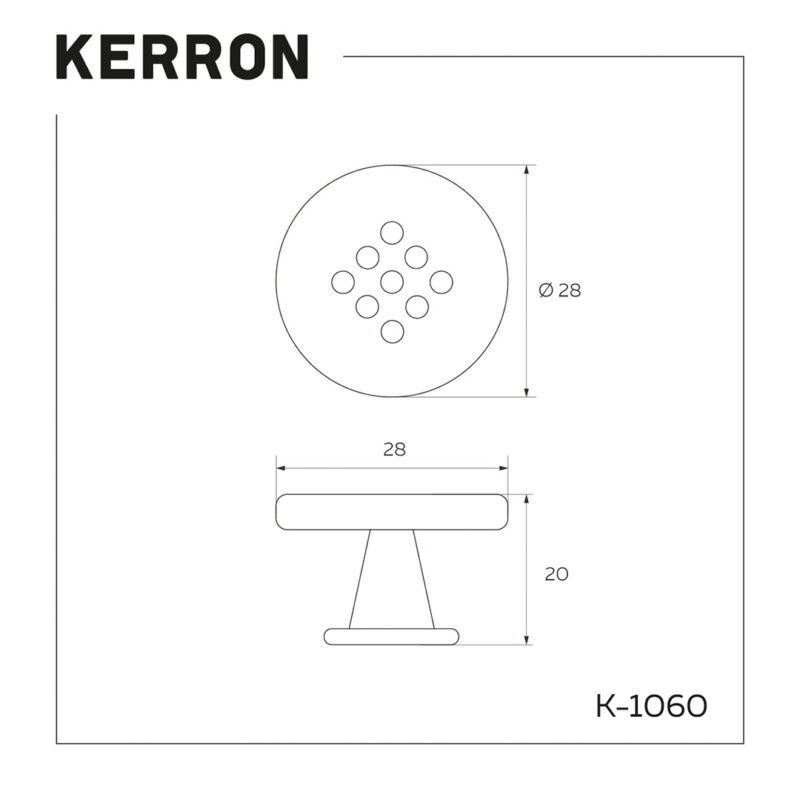 KR K-1060 ручка кнопка   хром полированный