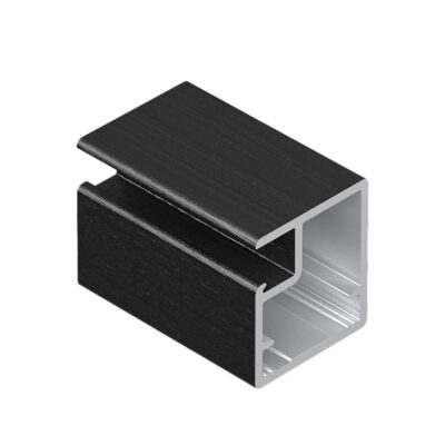 AR Профиль рамочный узкий 831, Черный крац. (brush) 20,5х19 - 19 мм, L=5400 (заказ)