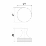 BRD RC287BL.4 ручка кнопка EROS черный SALE