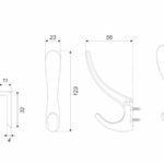 BRD K205BL.9 Крючок ОЛА 2-х рожковый черный матовый