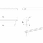 BRD RS330BL.4 ручка-скоба 128 мм VIA черный матовый