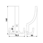 BRD K305AB.6 Крючок 3-х рожковый с перфорацией бронза (заказ)