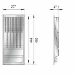BRD Блок для ножей PC15/GRPH/206x480 графит