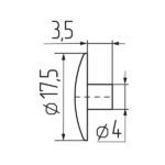 заглушки пластиковые для Эксцентрика d-18 шимо светлый №15 ( кратно 50 шт.)