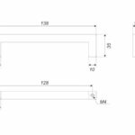 BRD RS143BL.5 ручка-скоба 128 мм QUADRA черный матовый
