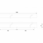 BRD RS066SG.4 ручка-скоба 960 мм  VERTIKAL PORT сатиновое золото
