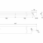 BRD RT809SC.1 ручка торцевая 450 мм RAY сатиновый хром