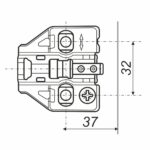 BRD H8012BN Планка с эксцент. для петель EVO черн. никель 801, 890, 901, 913