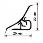 плинтус для столешниц 20*20*3,0 м Берилл голубой 153 MRK 120-1240