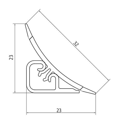 KORNER плинтус для столешниц 20*20*3000мм, LB-231-98 "Кварцит" (фур-ра 6082)